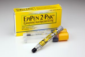 EpiPen is an Epinephrine auto-injector type syringe that is used to treat life-threatening allergic reactions or anaphylaxis.